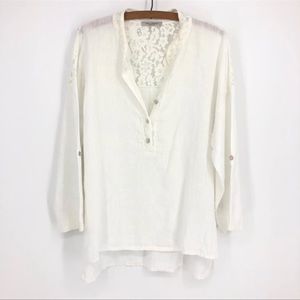 White linen blouse